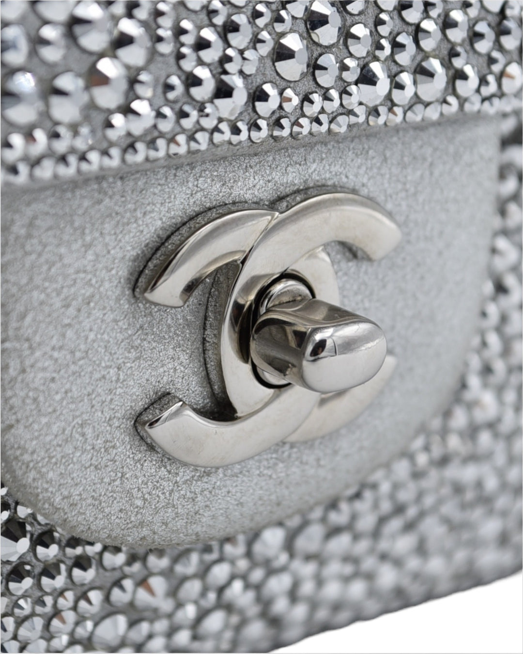 CHANEL スワロフスキー CHANEL *SWAROVSKI CRYSTAL* Strass RHW Classic Flap Bag w/Stones